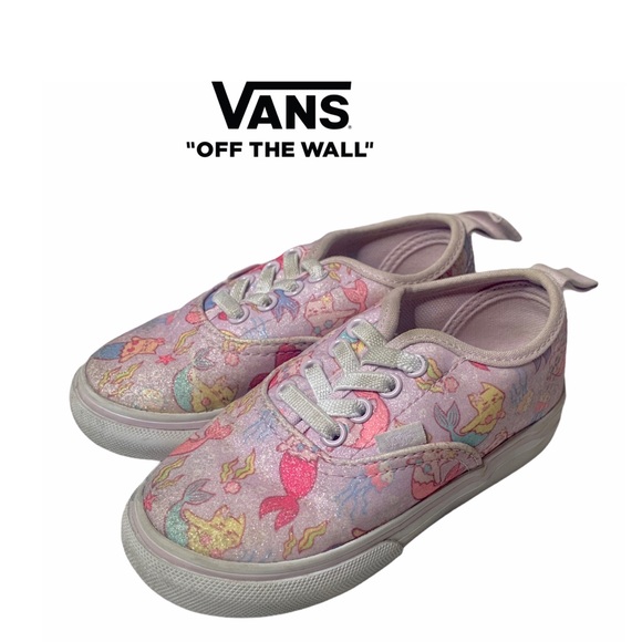 Baby Girls Vans Cat Mermaid Elastic Lace Shoes